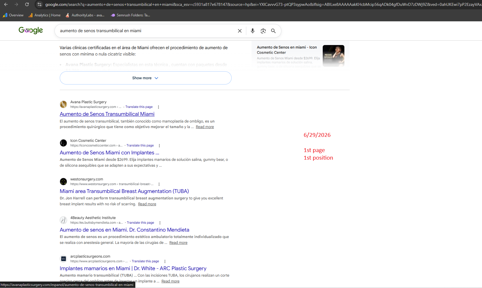 Google SEO Analysis