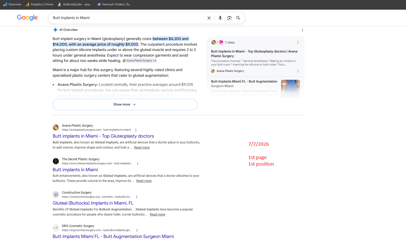 Google SEO Analysis